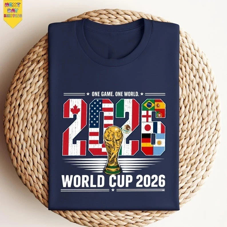 World Cup 2026 Soccer Graphic Tee, Football Graphic Tee Unisex