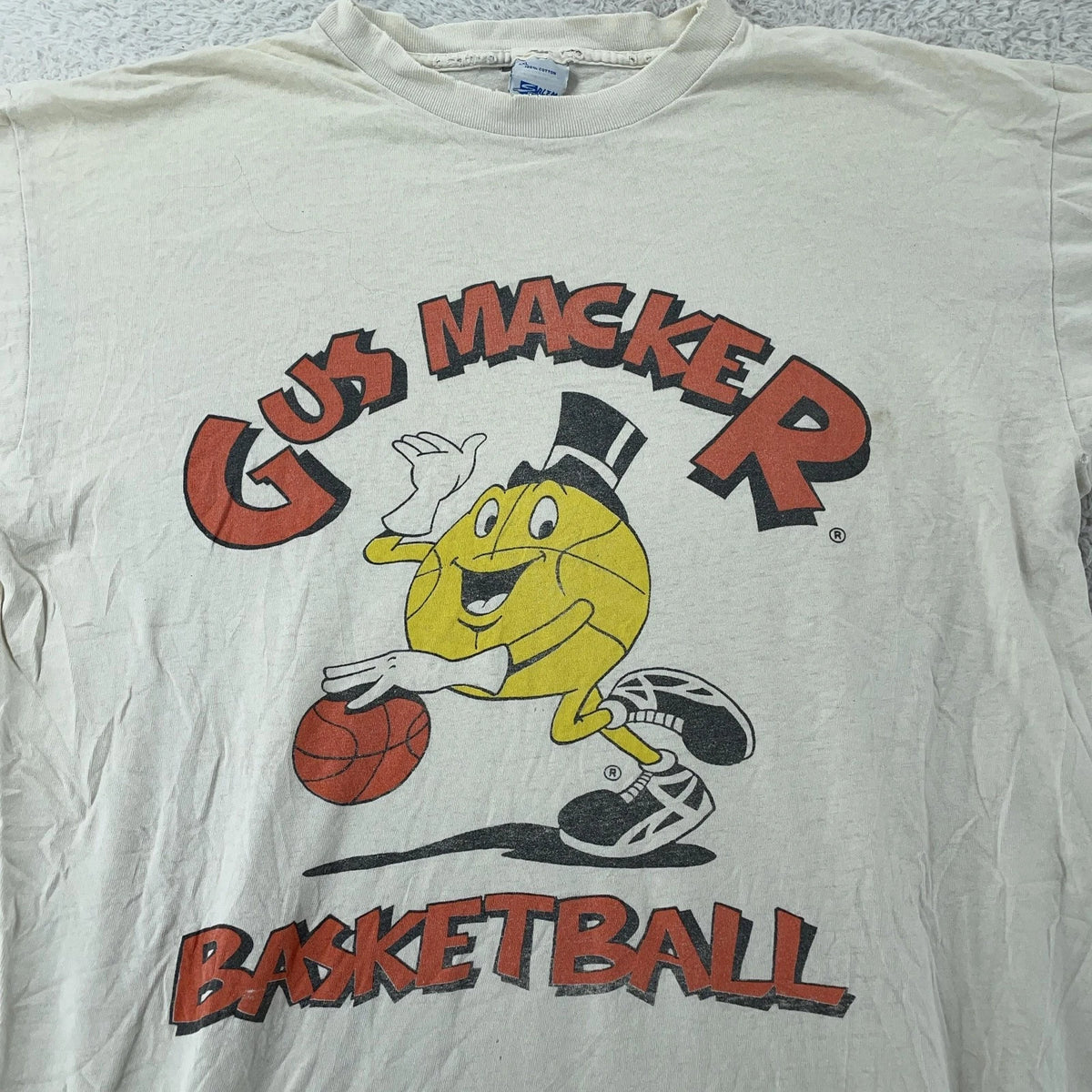 Distressed Vintage Gus Macker Basketball Shirt Mens L/XL LONG Salem Tee 90s