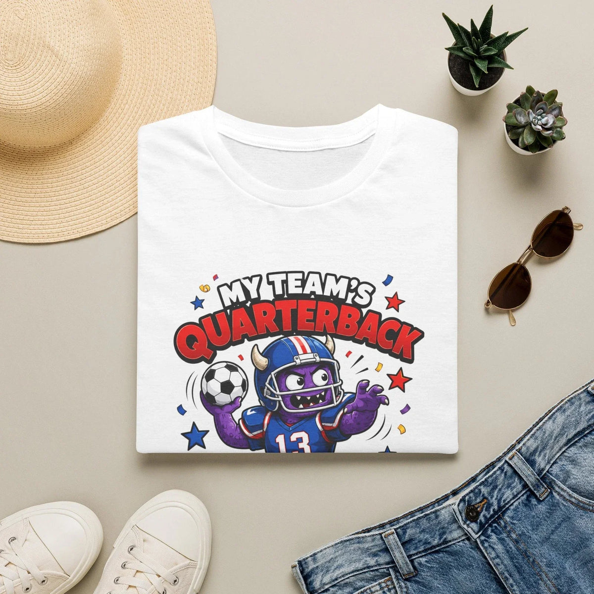 My Team’s Quarterback | Cartoon Football Monster Design 2026 Unisex