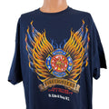 St Kitts Newis Firefighters T Shirt Mens XL Blue Fire And Rescue West Indies