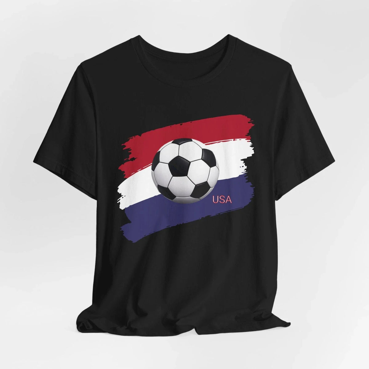 USA Soccer T Shirt Football Fan Graphic USA Flag Sports Tee Unisex