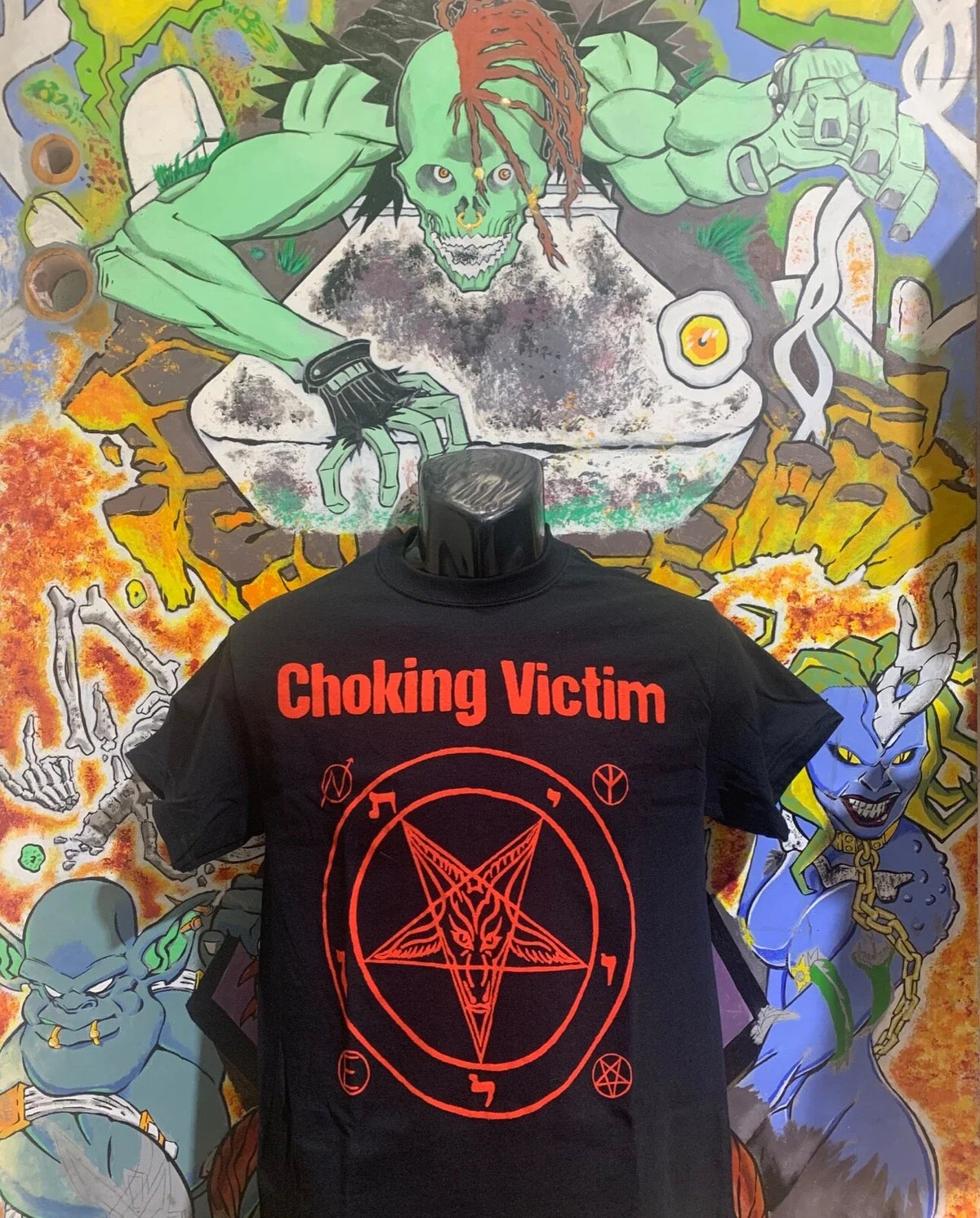 Choking Victim "Pentagram" Shirt Leftover Crack Punk Subhumans INDK Ska OI Unisex