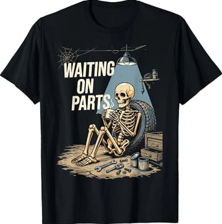 Mechanic Men Auto Repair Waiting on Parts Car Technician T-Shirt