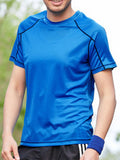 Mens Short Sleeve Quick Dry Compression Gym Running Fitness Tops Blouse Unisex