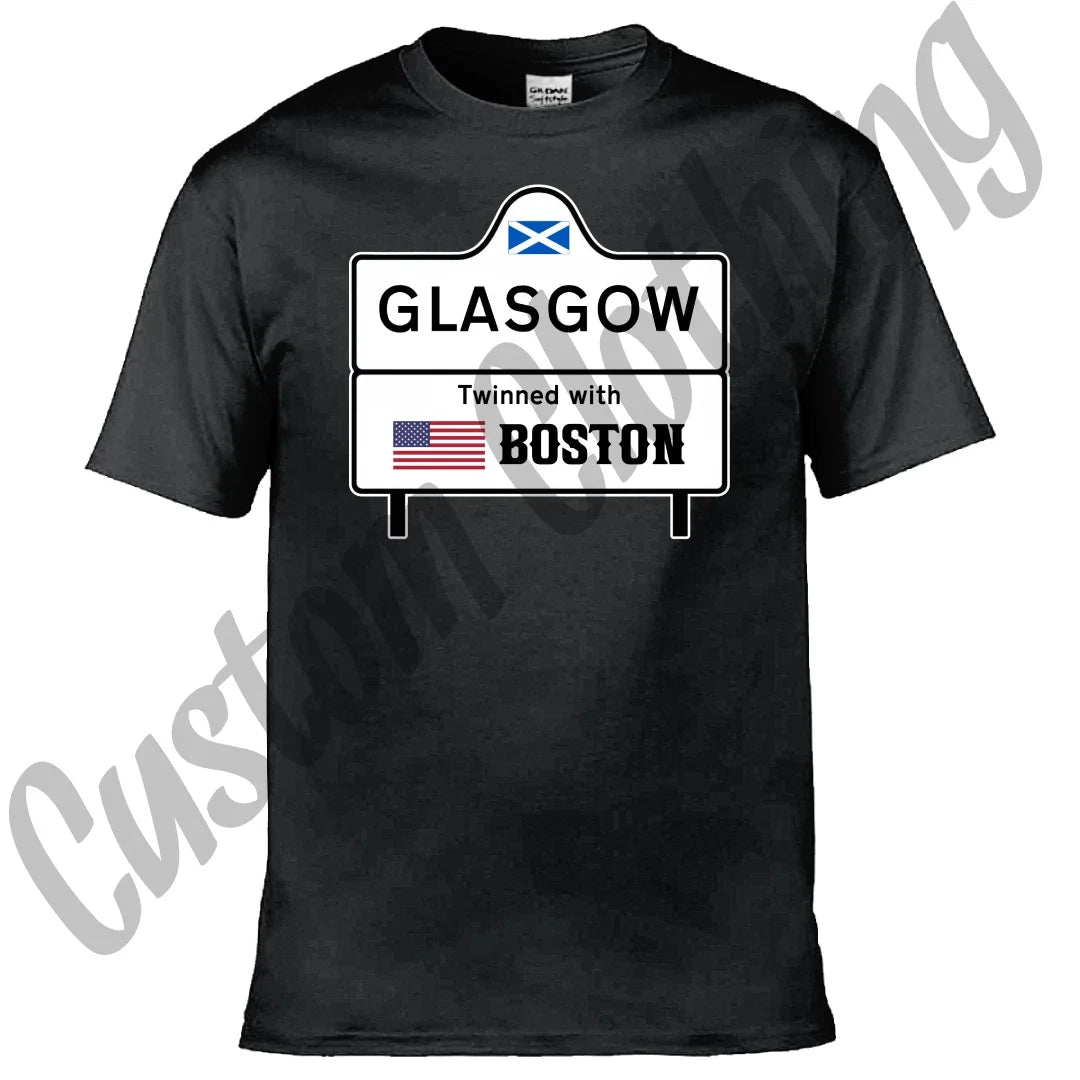 Glasgow Scotland Twinned Cities Boston 2026 Scottish World Cup USA /Tee Unisex