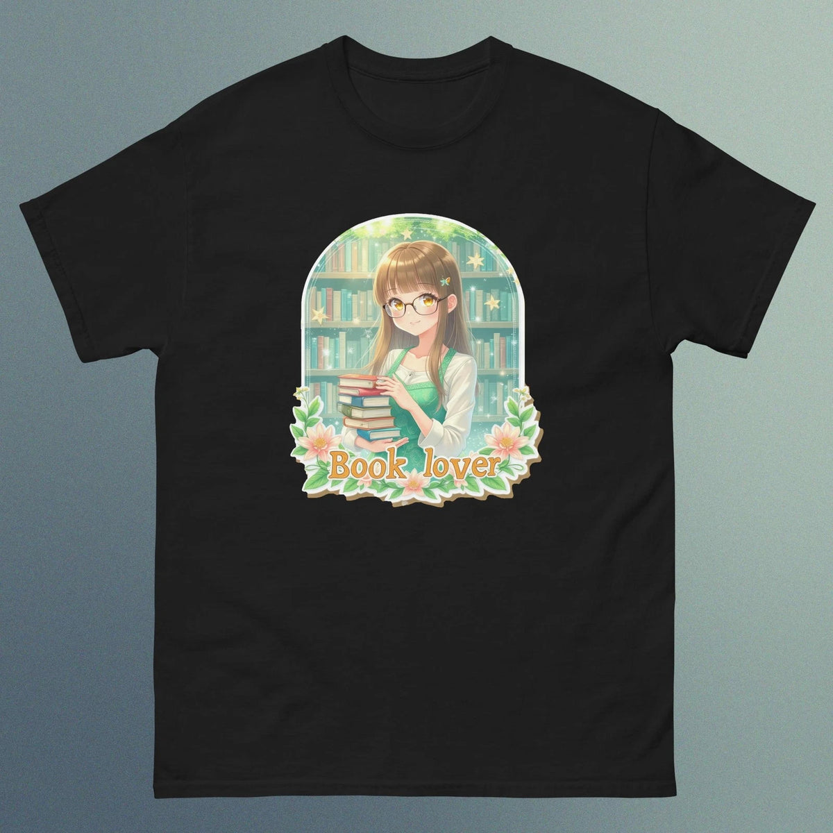 Anime Librarian Lady Book Lover Design G - Unisex Short Sleeve T-Shirt
