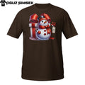 Cute Christmas Snowman Shirt – Holiday Gift Bow Winter Tee