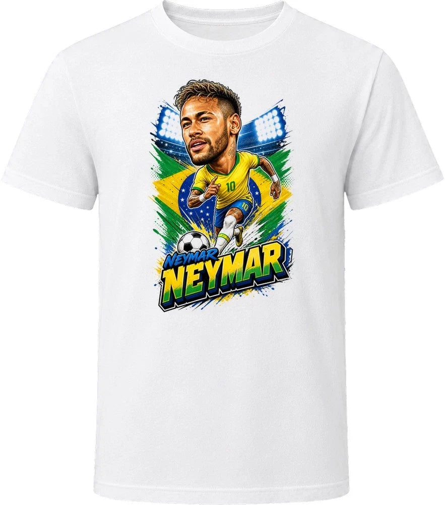 Neymar, Brazil Caricature Soccer 2026 T Shirt Unisex