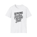 Serving Smiles Flight Attendant Tshirt Gift, Cute Flight Stewardess Graphic Tee Unisex