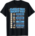 Class of 2027 Senior Year Bucket List Graduation T-Shirt