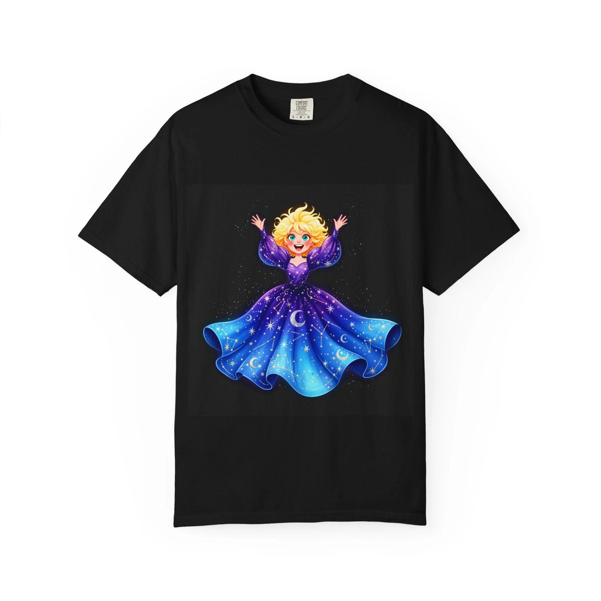 Celestial Astrology T-Shirt Stars Moon Constellation Whimsical Cotton Tee