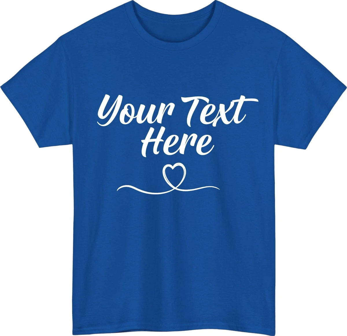 Personalised Text Heart Line Custom Name Tee Gift for Her Unisex Graphic Unisex