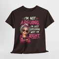 Sassy Grandma Illustration T-Shirt | "I’m Not Arguing" Graphic Tee