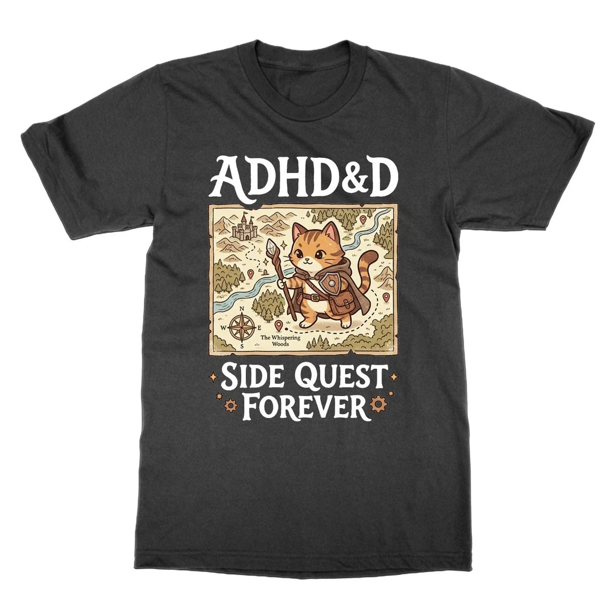 ADHD&D Side Quest Forever dnd Funny ADHD RPG Gamer Unisex