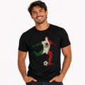Mexico Flag Soccer Player Football Jersey Silhouette Graphic Tee Unisex
