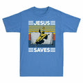 Gift Saves Funny Short Vintage Jesus Tee Cotton Soccer Sleeve Men's Unisex