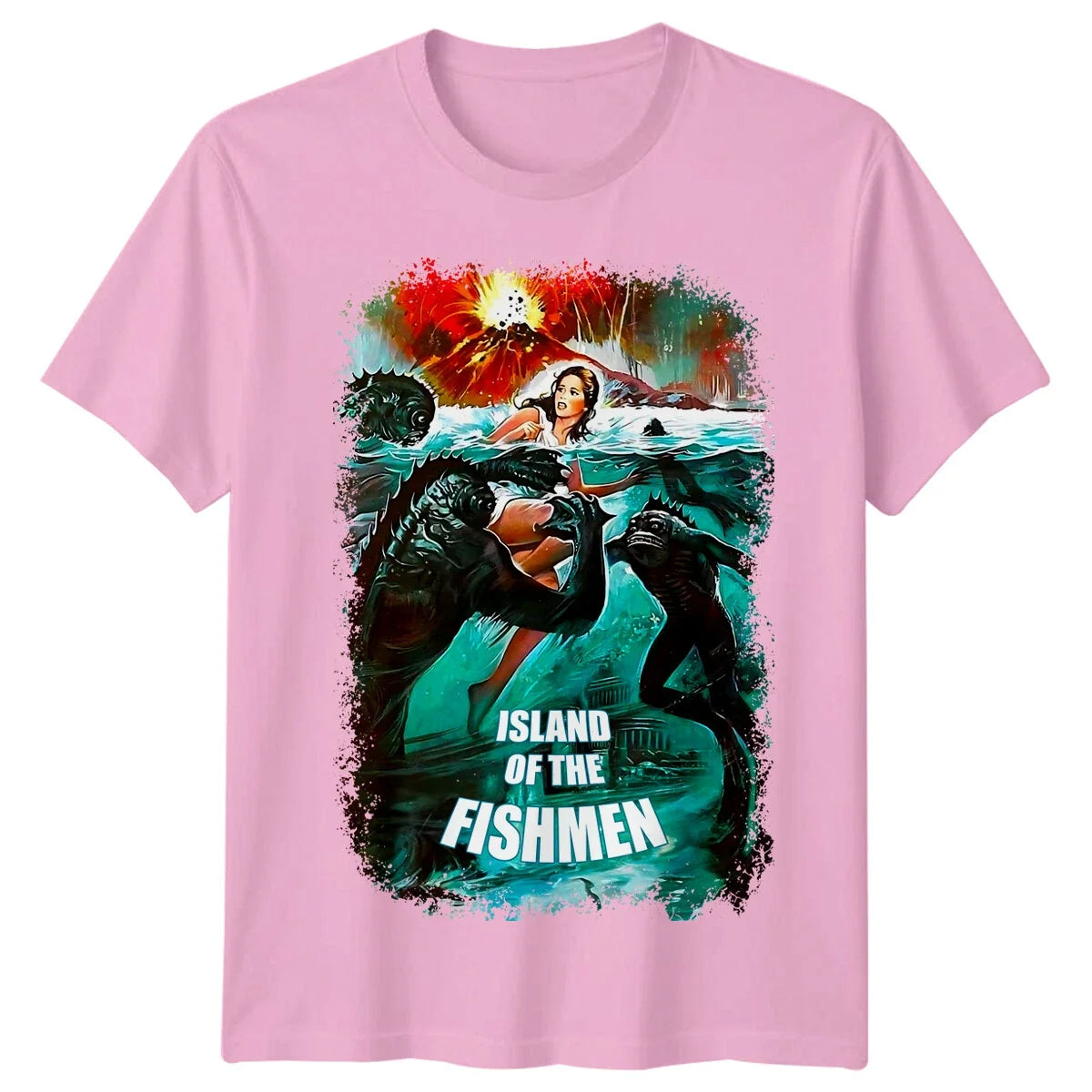 Island of the Fishmen (1979) Movie Poster Inspired Retro 80s Tee Unisex