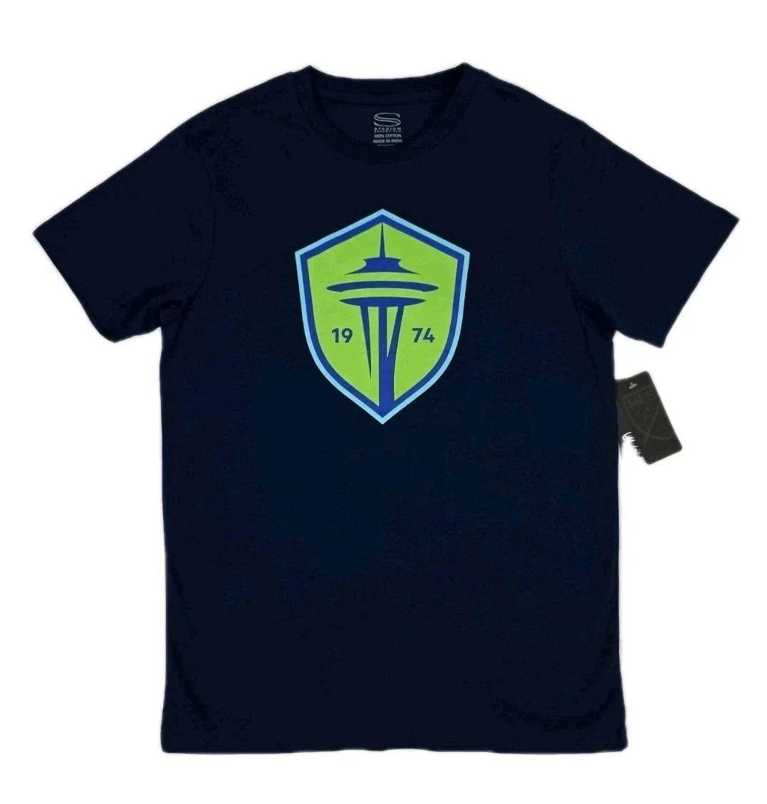 Stadium Essentials SEATTLE SOUNDERS 1974 Soccer MLS Men Navy Blue M NWT Unisex