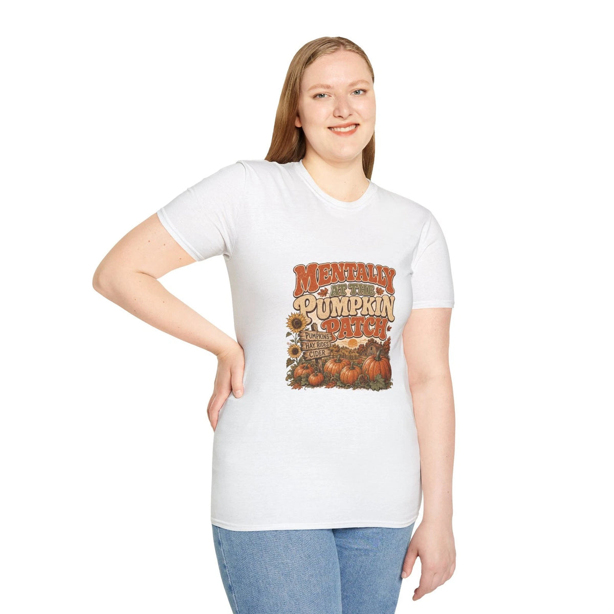 Mentally At The Pumpkin Patch Shirt Funny Fall Halloween Tee Women Gift