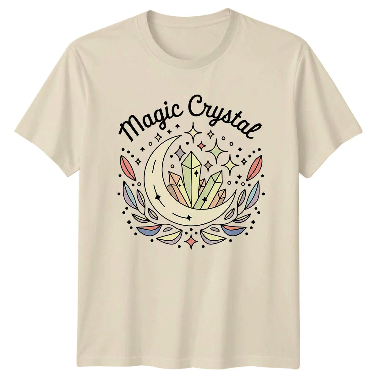 Magic Crystal Moon Boho Celestial Graphic Mystical Tee Unisex