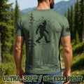 Men's Bigfoot Forest T Shirt - Funny Sasquatch Outdoors Tee, No-Feel Print- F200 Unisex