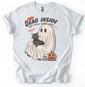 Youre Dead Inside But Still Love Cats Ghost Halloween Unisex T-Shirt