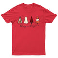 Merry And Bright Christmas T-Shirt Unisex Retro Seasonal Funny Xmas Santa -m