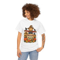 Cute Scarecrow Pumpkin Patch Autumn Harvest Storybook Unisex Heavy Cotton Tee