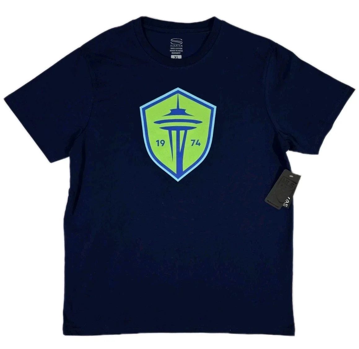 Stadium Essentials SEATTLE SOUNDERS 1974 Soccer MLS Men Navy Blue XL NWT Unisex