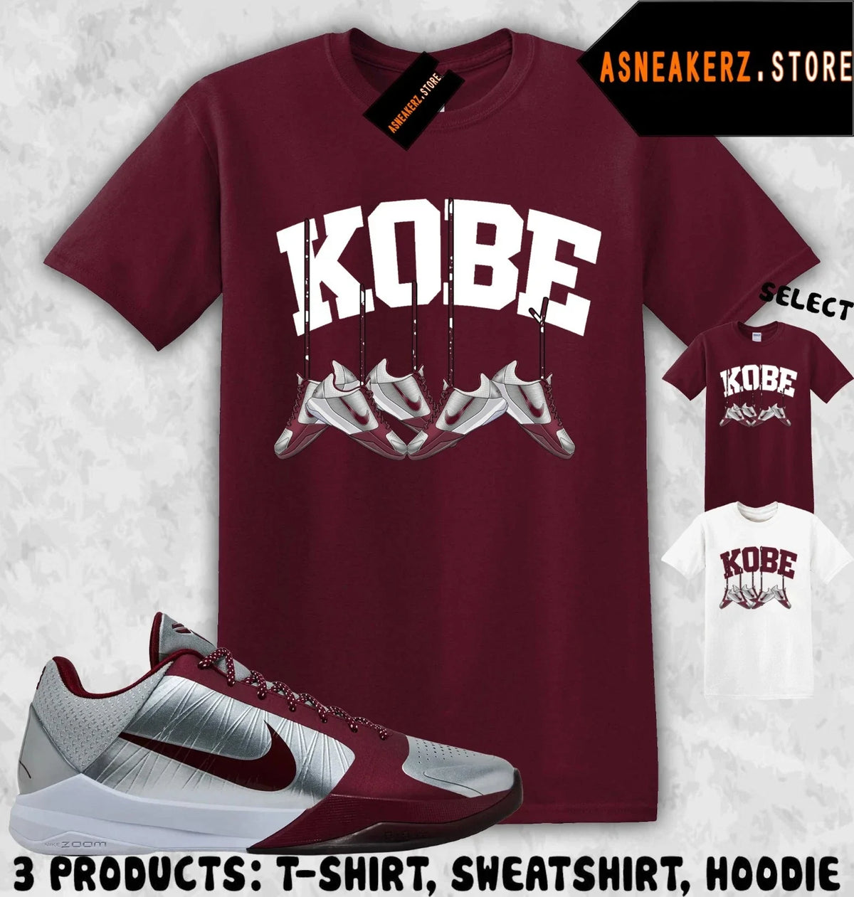 Shirt Matching KB 5 Protro Lower Merion Aces Match Sneaker Shoe Hanging Unisex