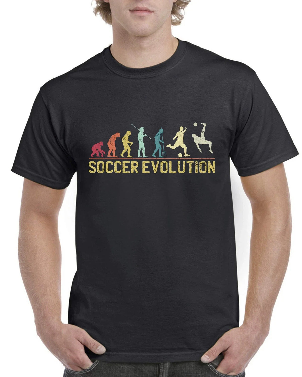 Top Gift for Dad: Evolution of Soccer Sports Cotton Comfort Unisex