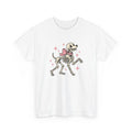 Dog Skeleton Shirt Halloween Dog Gift Women Cartoon Tee Skeleton T-Shirt Spooky
