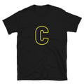 Letter C Yellow Bold Font Simple Black Unisex