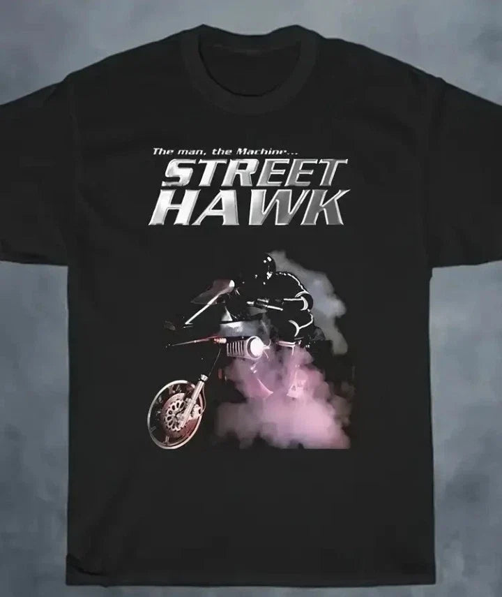 Street Hawk 80s Retro TV Show Print Men's TShirt Soft Fabric Sizes S-3XL Unisex