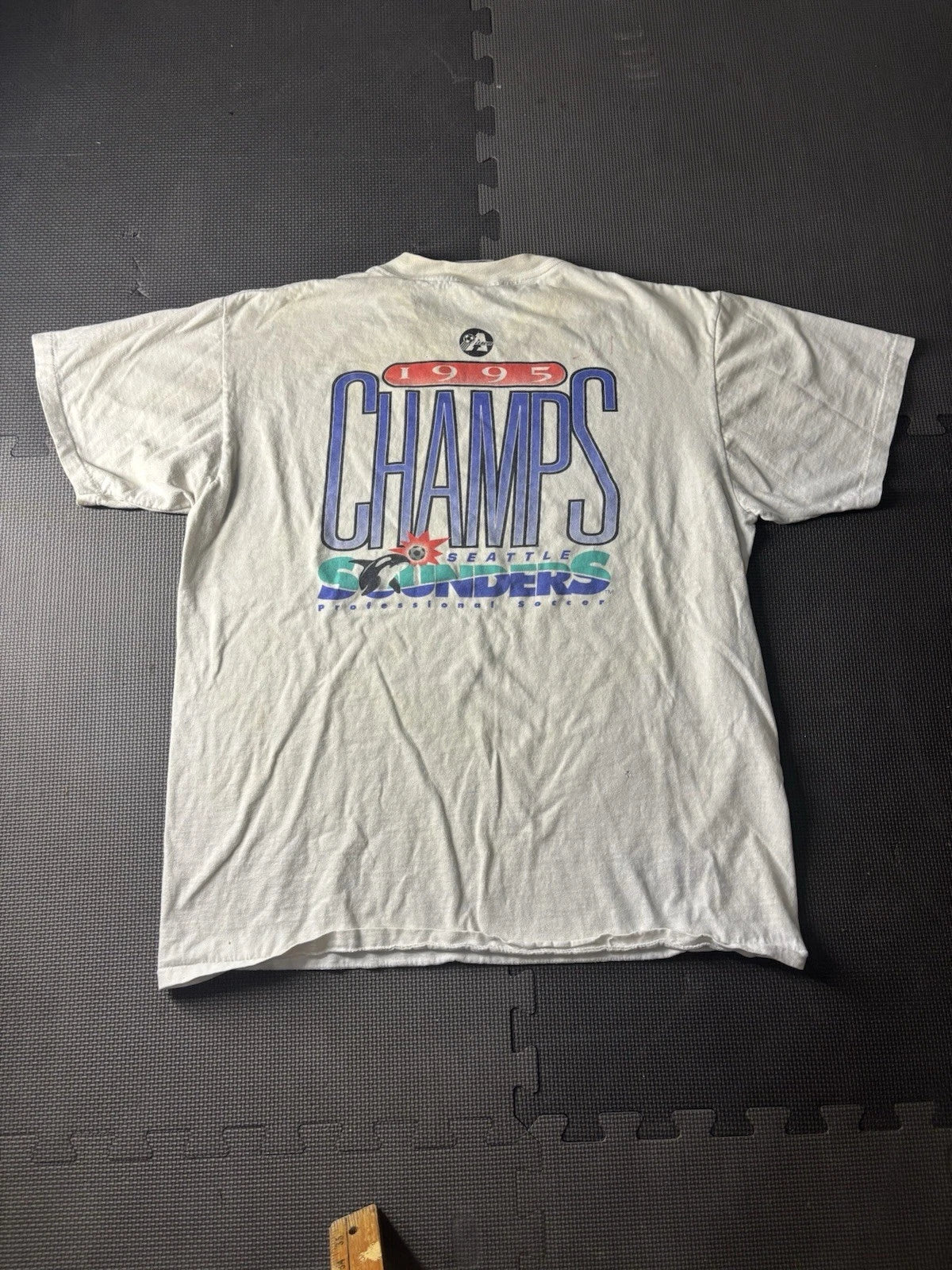 VINTAGE RARE Seattle Sounders 1995 Champs Men's White Size L Unisex