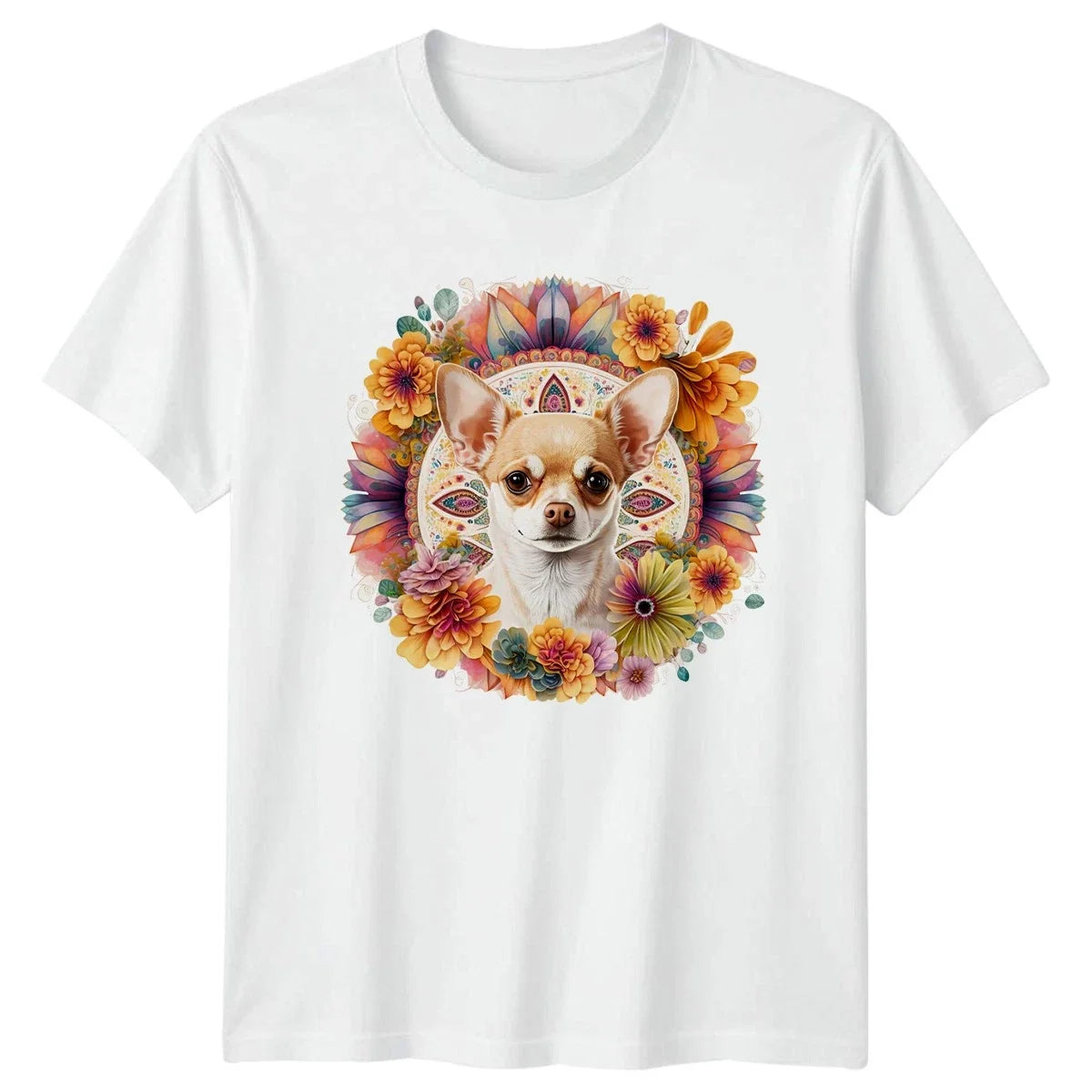 Womens Chihuahua Bohemian Floral Dog Birthday Gift For Her Unisex
