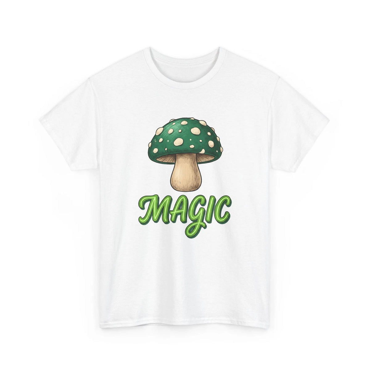Green Fungus Shirt St Patrick's Day Wildlife Gift Women Line Art Tee Mushroom