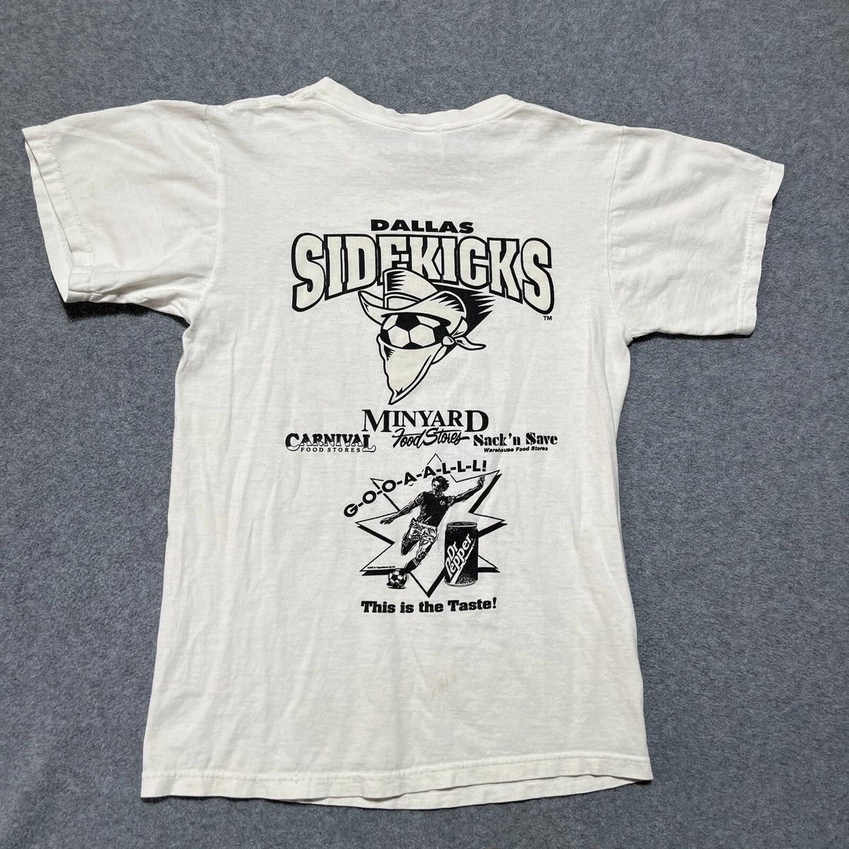 1999 Dallas Sidekicks Dr. Pepper Size Small White Stars Soccer Texas Unisex