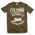 Men's funny garage diy mechanic T-shirt fix things collect projects Teeshirt