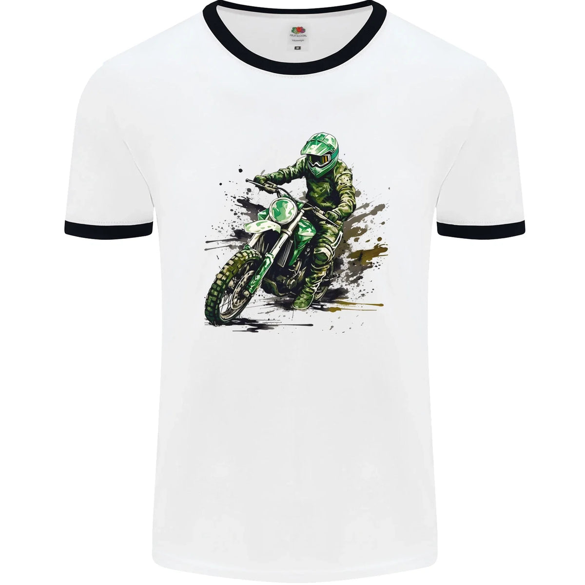 Graffiti Motorcross MotoX Motorbike Biker Mens Ringer Unisex