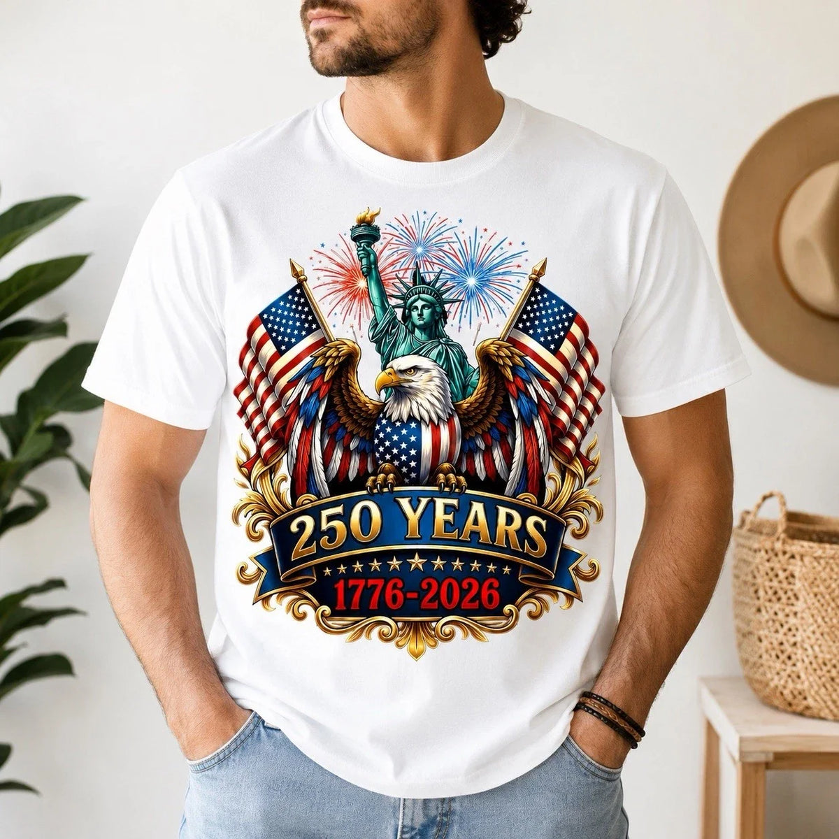 250th Anniversary USA 250 Year America Patriotic 4th of July , ALL SIZES Unisex
