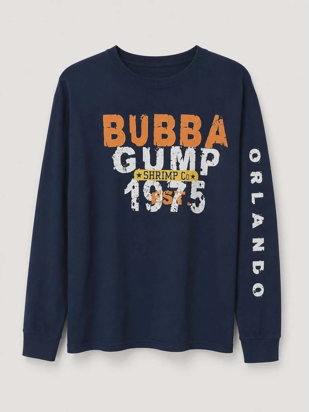 Bubba Gump Shrimp Co 1975 Orlando Long Sleeve Men's M Blue Tagless... Unisex