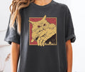 Vintage Cat Bite Japanese Horror Anime Retro Graphic Unisex T Shirt Unisex
