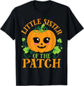 Little Sister Pumpkin Patch Matching Family Girls Halloween T-Shirt