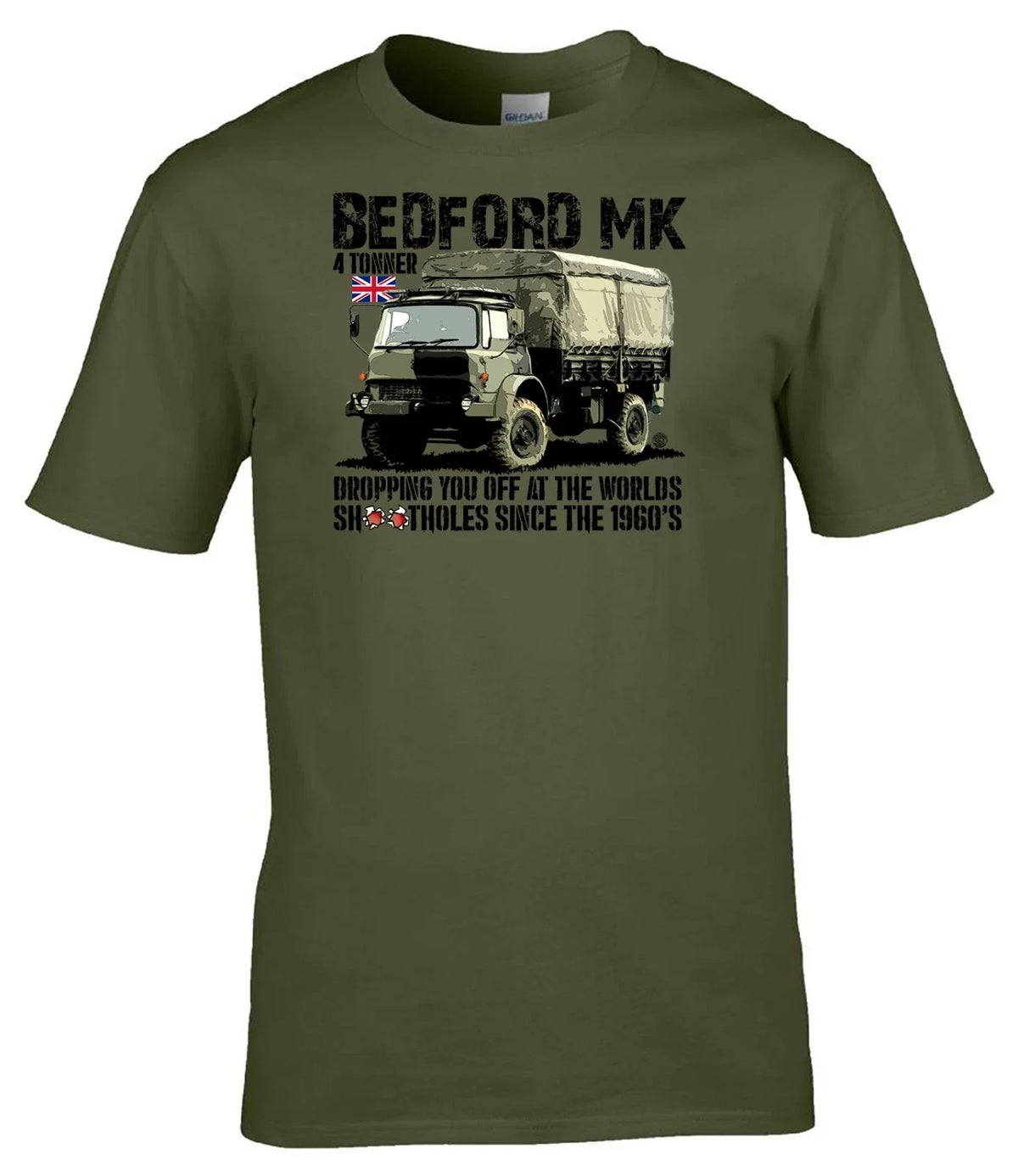 Bedford MK 4 Tonner T Shirt British Army Military Veteran Truck Tee Gift Unisex