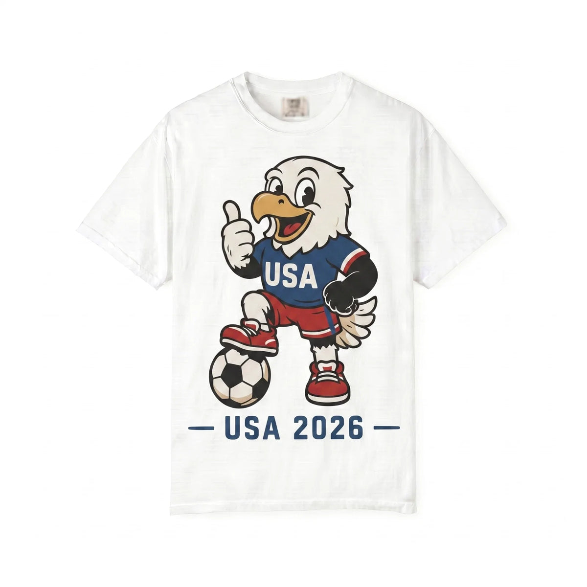 USA 2026 Soccer Unisex T Shirt Cute Eagle Mascot Graphic Tee Retro Football Fan Unisex
