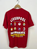 Liverpool European Champions 2005 Fan Shirt Football Soccer Jersey Red Retro L Unisex