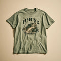 Fishing T-Shirt 180 GSM | Fishing Bass Lover Fisherman Gift Unisex 100% Cotton