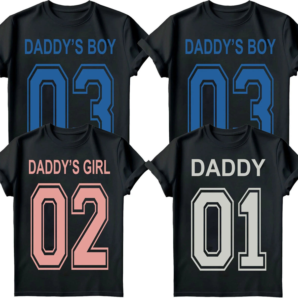 Personalised Daddy Son Fathers Day Kids Baby Matching s Top #FD #2 Unisex