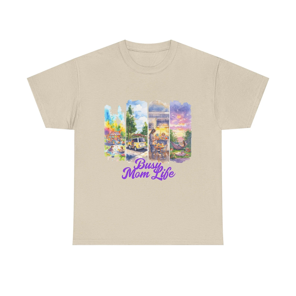 Busy Mom Life Unisex Heavy Cotton Tee | Comfortable Apparel for Moms Great Gift
